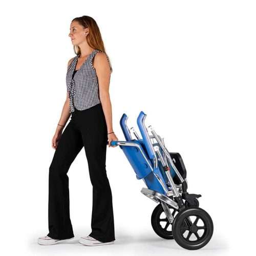 Silla de baño Zen plegada para facilitar el transporte y el almacenamiento
