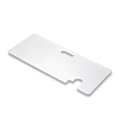 Tabla de transferencia blanca con acople lateral para silla de ruedas y asa integrada
