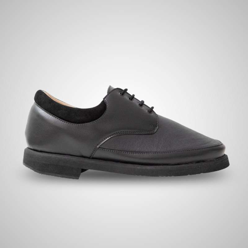 Zapato ortopédico Areli Elastic Bandy negro con cierre de cordones