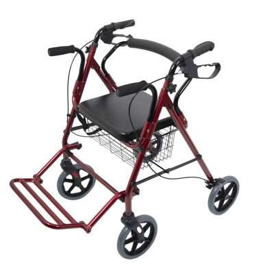 Andador silla de ruedas 2226 con asiento, cesta y reposapiés