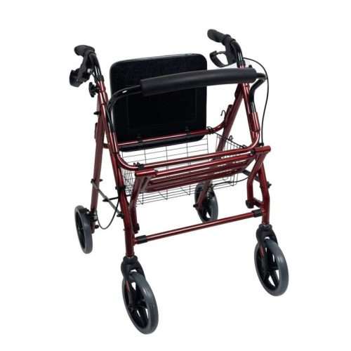Andador silla de ruedas 2226 plegable con respaldo reversible y cesta bajo el asiento