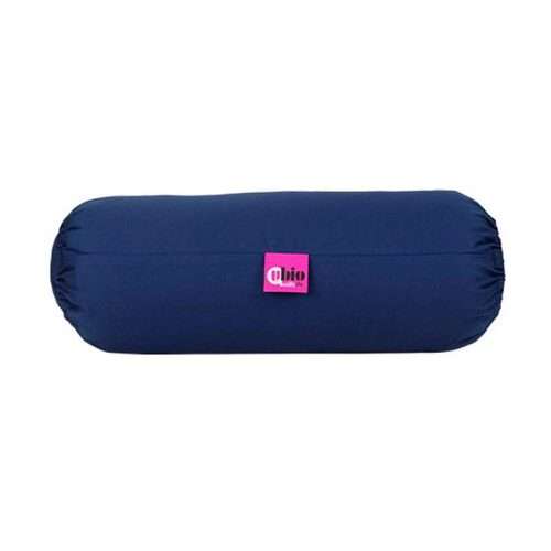 Rollo cervical 45 cm con funda azul marino y forma cilíndrica