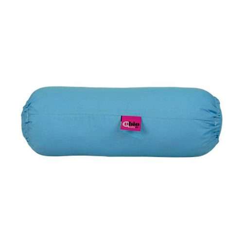 Rollo cervical 45 cm con funda celeste para apoyo cervical y postural