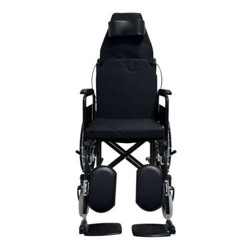 Silla de Ruedas Reclinable 2241 con respaldo alto y reposapiés elevables