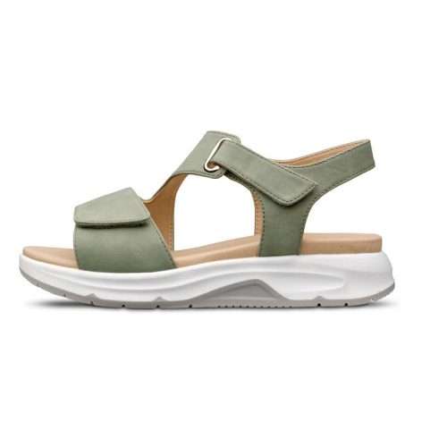 Sandalia de estilo deportivo con doble velcro 20702 en color verde