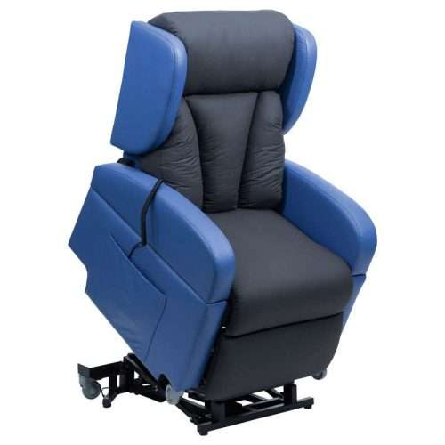 Sillón Elevador Proclassic amarillo y gris en posición de elevación