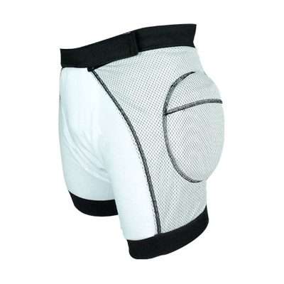 Protector de cadera superpuesto visto de lado con almohadillas laterales