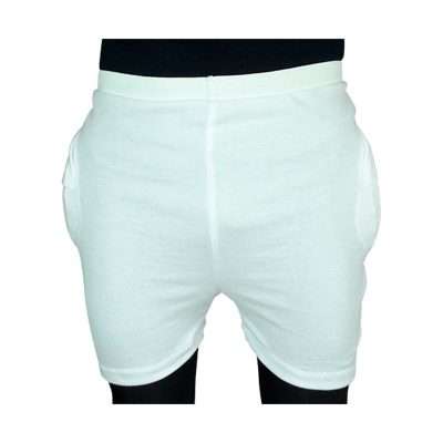 Vista trasera del protector de cadera unisex Standard con almohadillas laterales