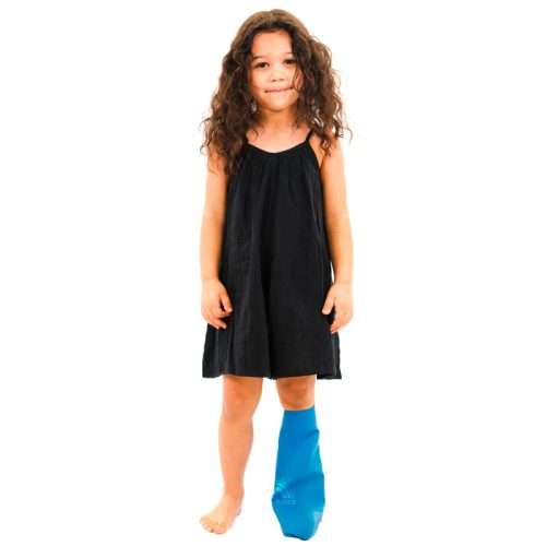Protector impermeable para escayola de pierna talla infantil corto