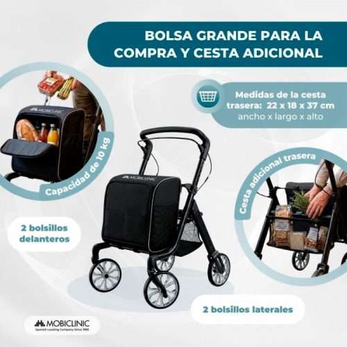 Bolsa y cesta del andador carro de la compra Formen