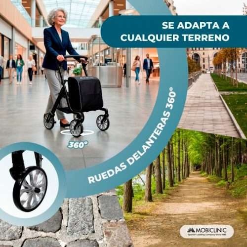 Andador Formen con ruedas delanteras giratorias