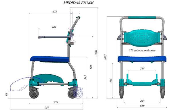 Silla de baño Moem XXL