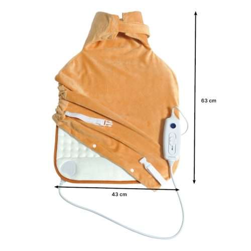 Medidas de la almohadilla eléctrica para espalda y cuello 63 x 43 cm