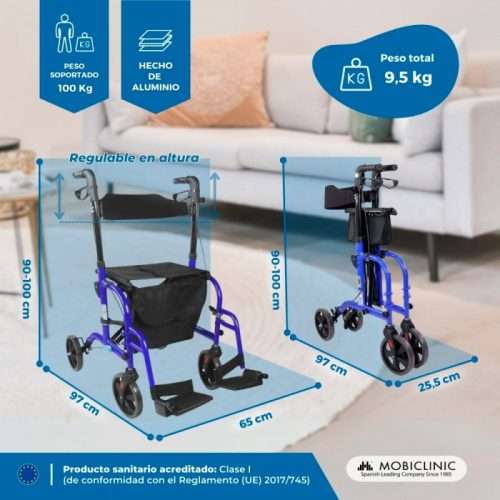 Medidas del andador silla Picasso