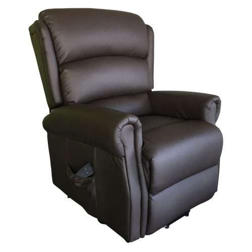Sillón Elevador Renaissance en imitación cuero chocolate
